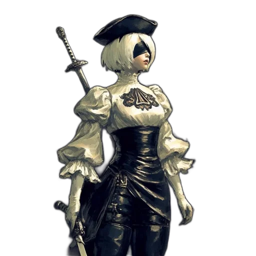 staff, weapon, dress, sword, concept art, fantasy art, pixel art, comic book art transparent PNG cut-out