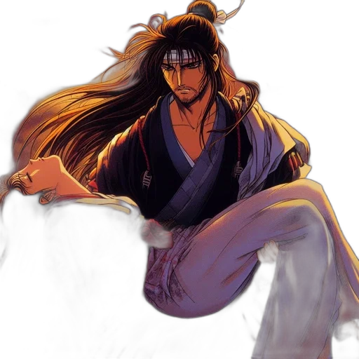 concept art, fantasy art, photorealistic, anime, golden, animated, scene, features transparent PNG cut-out
