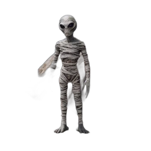 creature, robot, staff, animal, concept art, 3d render, outer space, alien transparent PNG cut-out