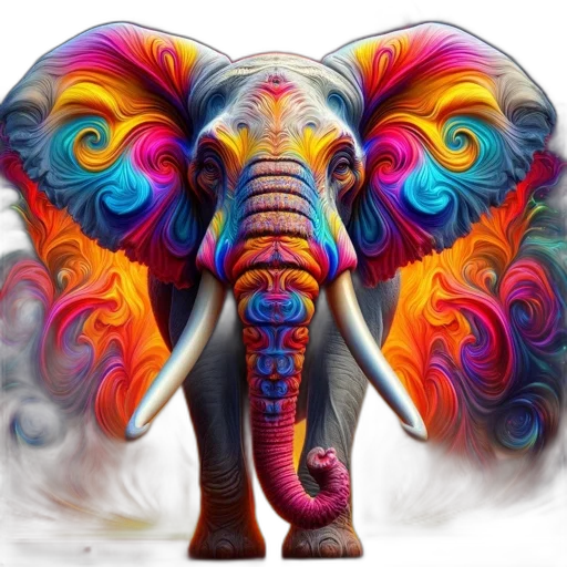 animal, creature, photorealistic, concept art, fantasy art, 3d render, colorful, neon transparent PNG cut-out