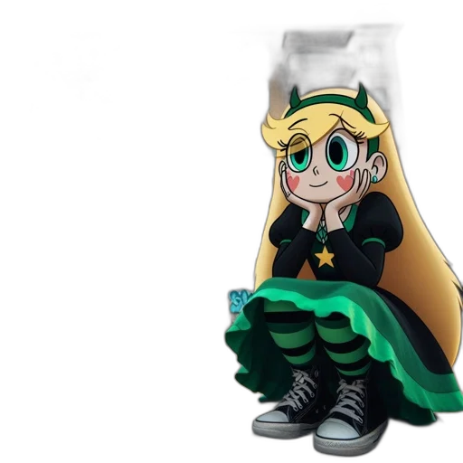 dress, anime, concept art, cartoon, pixel art, young, girl, named transparent PNG cut-out