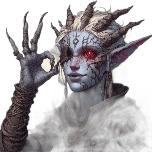 staff, face, mask, creature, fantasy art, concept art, photorealistic, pixel art transparent PNG cut-out