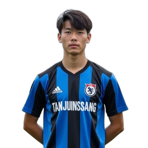 staff, young, man, wearing, blue, black, soccer, jersey transparent PNG cut-out