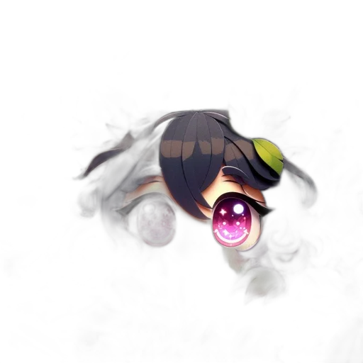 mask, creature, staff, face, pixel art, concept art, anime, fantasy art transparent PNG cut-out