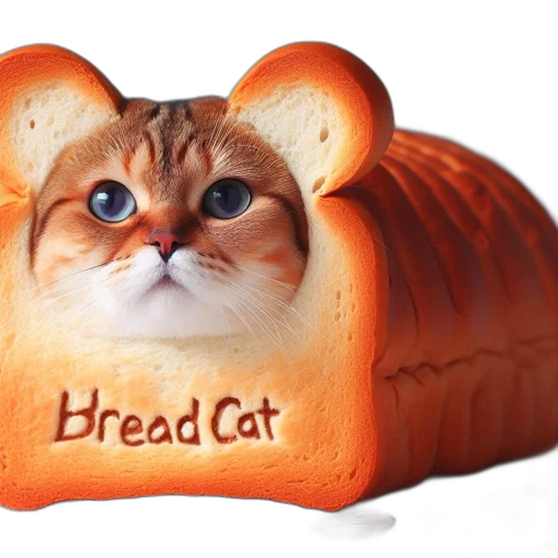 food, animal, creature, hat, photorealistic, 3d render, anthropomorphic, cat transparent PNG cut-out