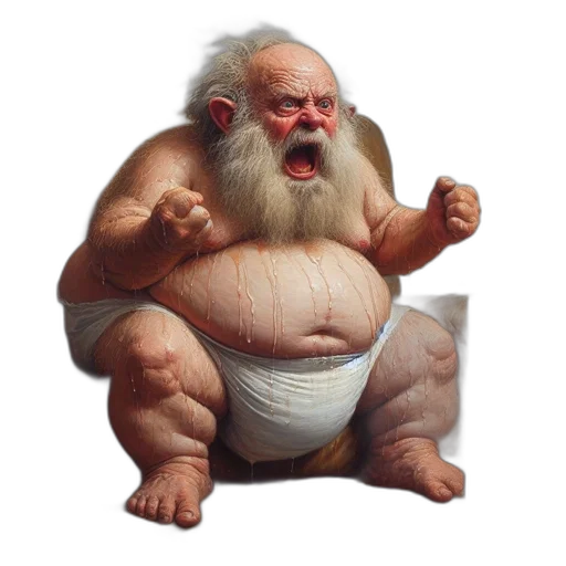 creature, animal, concept art, fantasy art, photorealistic, 3d render, elderly, man transparent PNG cut-out