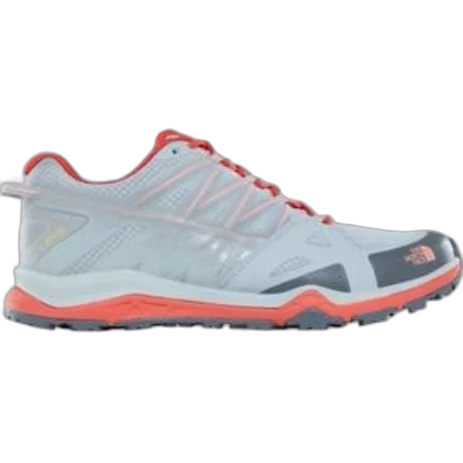shoes, pair, north, face, hiking, grey, orange, color transparent PNG cut-out