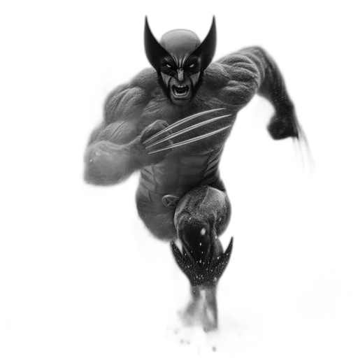 creature, animal, mask, comic book art, concept art, fantasy art, pencil sketch, intense transparent PNG cut-out