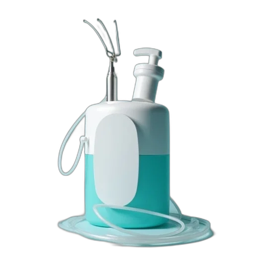 bottle, 3d render, blue, portable transparent PNG cut-out