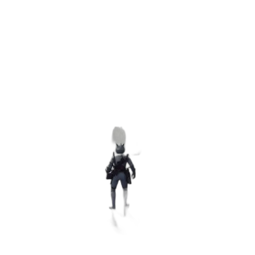 robot, sword, jacket, weapon, pixel art, 3d render, concept art, comic book art transparent PNG cut-out