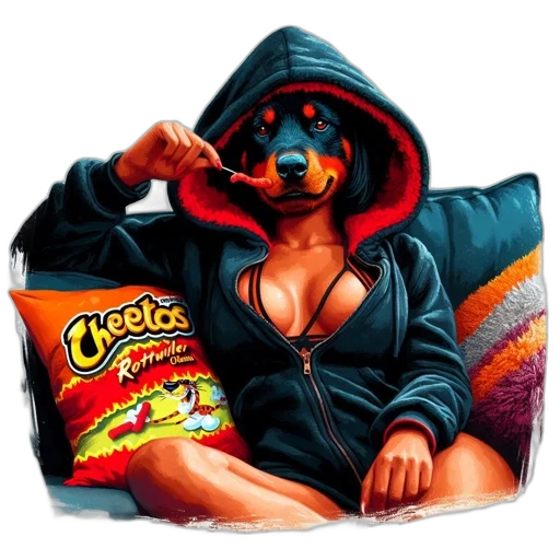 jacket, food, creature, animal, photorealistic, comic book art, cyberpunk, concept art transparent PNG cut-out