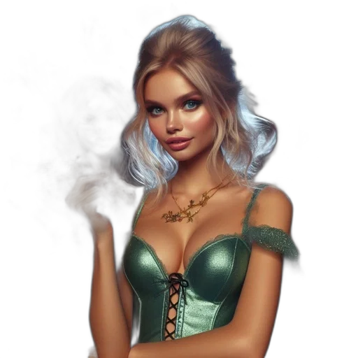 dress, jewelry, face, fantasy art, concept art, photorealistic, comic book art, fire transparent PNG cut-out