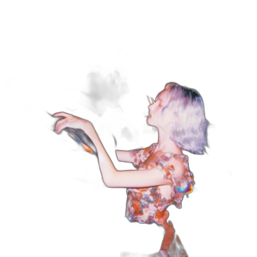 dress, creature, mask, robot, watercolor, concept art, pixel art, vaporwave transparent PNG cut-out