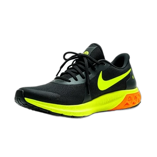 shoes, 3d render, neon, close-up, image, single, running, shoe transparent PNG cut-out