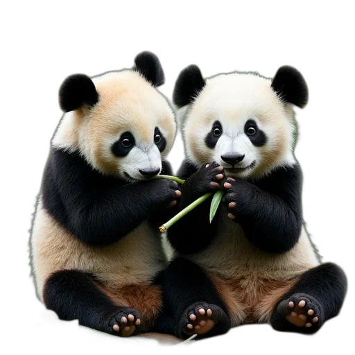 animal, photorealistic, 3d render, two transparent PNG cut-out