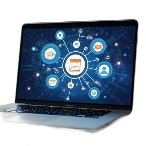 image, laptop, marketing, automation, icons transparent PNG cut-out