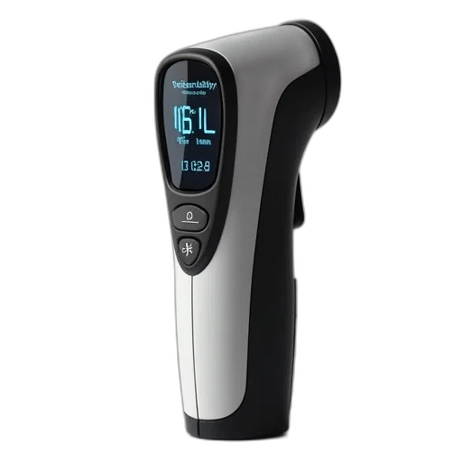 modern, sleek, compact, digital, thermometer, display, design, black transparent PNG cut-out