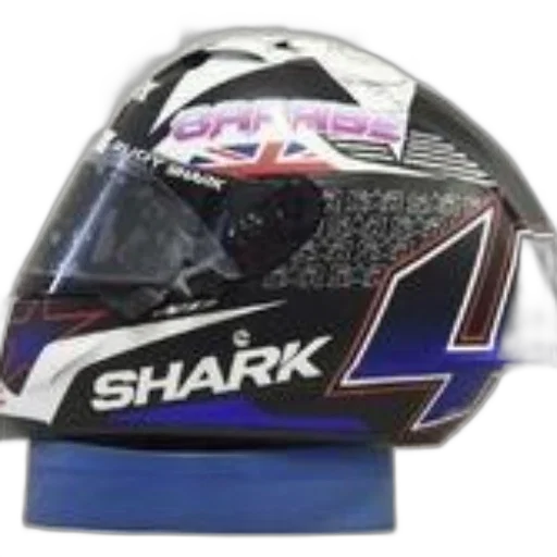 black, white, motorcycle, helmet, word, shark, written transparent PNG cut-out