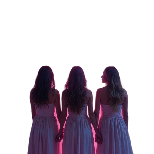 dress, concept art, 3d render, vaporwave, neon lights, night, neon, pastel transparent PNG cut-out