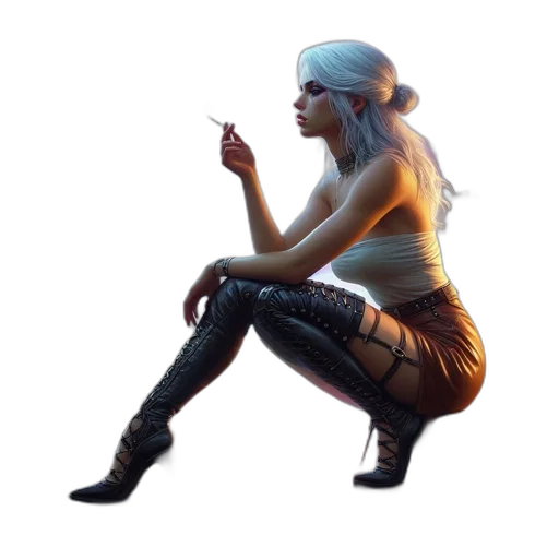 weapon, staff, face, jacket, concept art, cyberpunk, fantasy art, pixel art transparent PNG cut-out