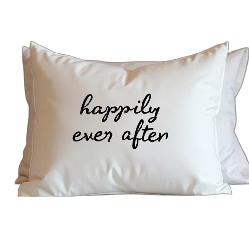 furniture, photorealistic, 3d render, happily, ever, after, wedding, pillow transparent PNG cut-out