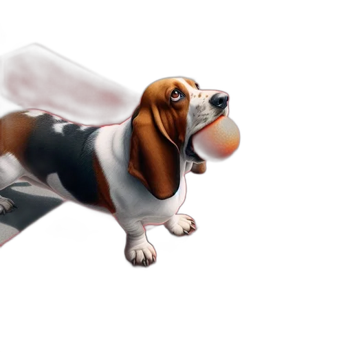 animal, creature, concept art, photorealistic, watercolor, 3d render, basset, hound transparent PNG cut-out