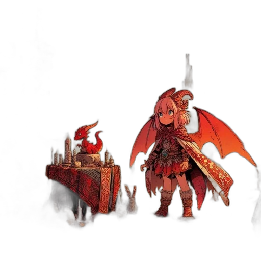 dragon, weapon, staff, sword, concept art, fantasy art, 3d render, watercolor transparent PNG cut-out
