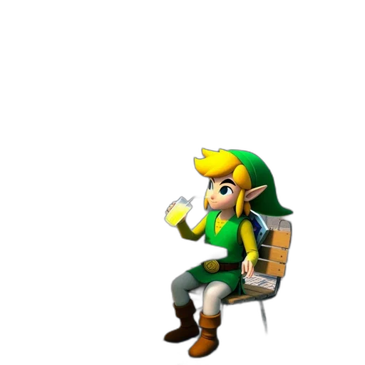 furniture, staff, hat, weapon, pixel art, 3d render, concept art, green transparent PNG cut-out