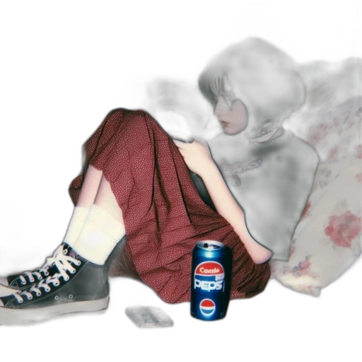 jacket, bottle, creature, shoes, vaporwave, photorealistic, 3d render, concept art transparent PNG cut-out