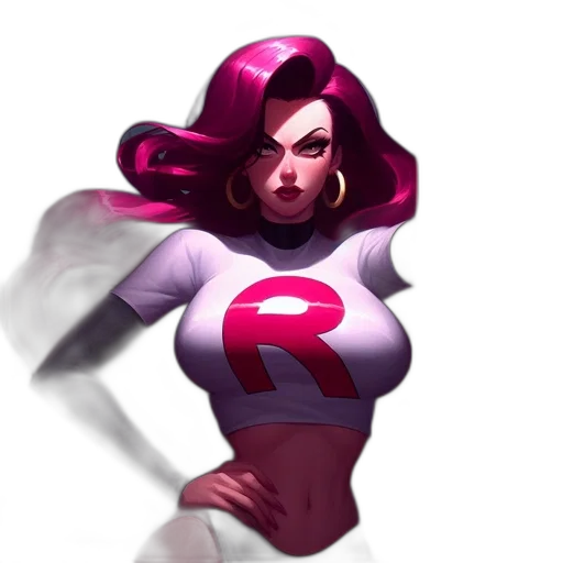 concept art, comic book art, 3d render, pixel art, red, neon, empowered, female transparent PNG cut-out