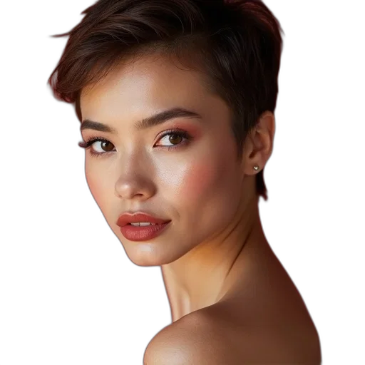 face, hair, jewelry, crown transparent PNG cut-out