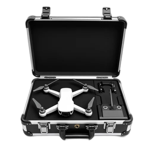 robot, weapon, black, silver, briefcase, handle, lock, open transparent PNG cut-out