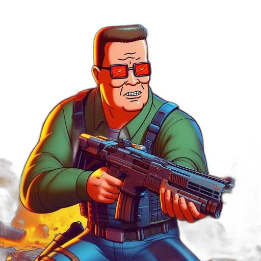 weapon, jacket, staff, comic book art, concept art, pixel art, cartoon, fire transparent PNG cut-out
