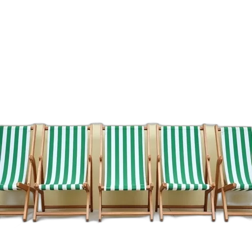 furniture, 3d render, beach, green, row, striped, lawn, chairs transparent PNG cut-out