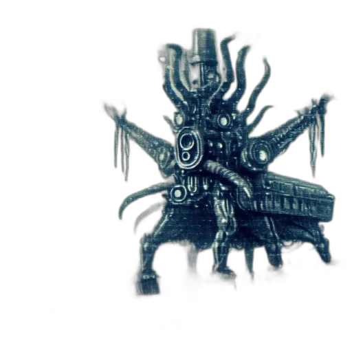 robot, crown, creature, furniture, concept art, 3d render, fantasy art, pixel art transparent PNG cut-out