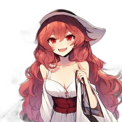 dress, staff, hat, weapon, anime, pixel art, fantasy art, concept art transparent PNG cut-out