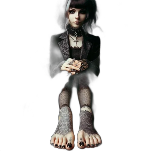 jewelry, creature, dress, shoes, fantasy art, concept art, photorealistic, 3d render transparent PNG cut-out