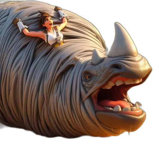 creature, animal, 3d render, concept art, photorealistic, fantasy art, underwater, desert transparent PNG cut-out