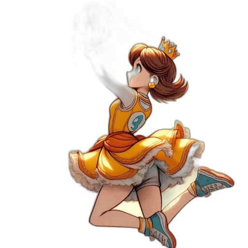 dress, staff, crown, weapon, concept art, fantasy art, anime, pixel art transparent PNG cut-out