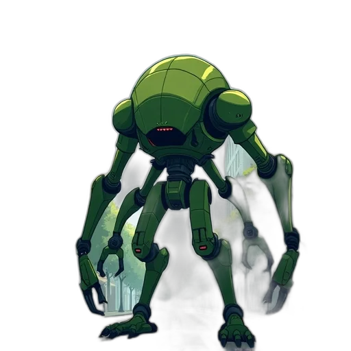 robot, creature, weapon, animal, concept art, pixel art, 3d render, comic book art transparent PNG cut-out