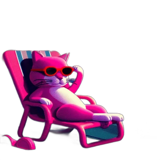 furniture, robot, creature, animal, 3d render, vaporwave, concept art, cyberpunk transparent PNG cut-out