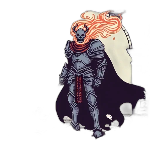 concept art, comic book art, fantasy art, pixel art, dark, monochrome, armored, figure transparent PNG cut-out