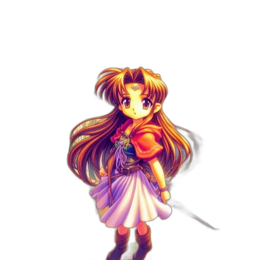 staff, sword, weapon, dress, pixel art, anime, fantasy art, vaporwave transparent PNG cut-out