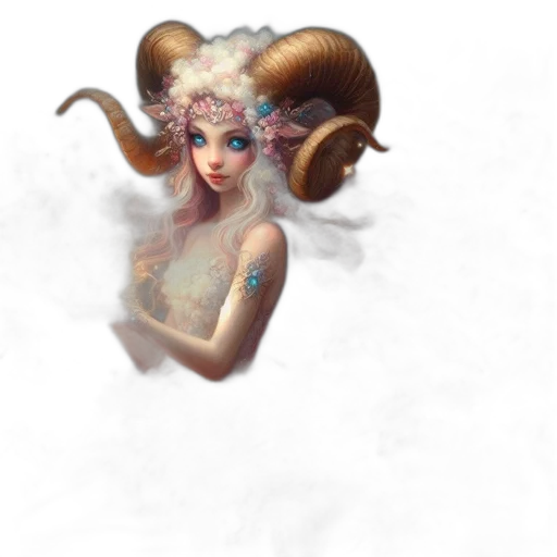 creature, dragon, hair, staff, fantasy art, concept art, pixel art, photorealistic transparent PNG cut-out