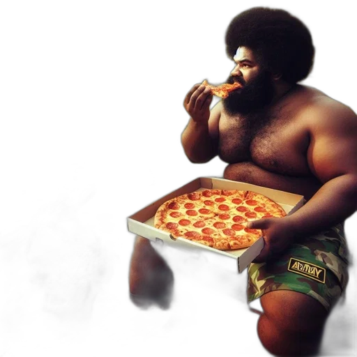 food, concept art, photorealistic, 3d render, pixel art, man, army, shorts transparent PNG cut-out
