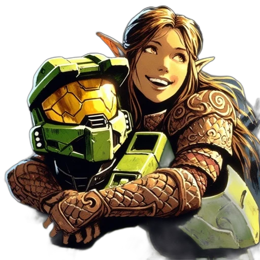 face, robot, weapon, mask, concept art, comic book art, pixel art, fantasy art transparent PNG cut-out
