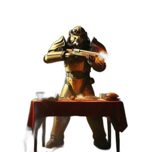robot, weapon, staff, sword, concept art, watercolor, fantasy art, comic book art transparent PNG cut-out