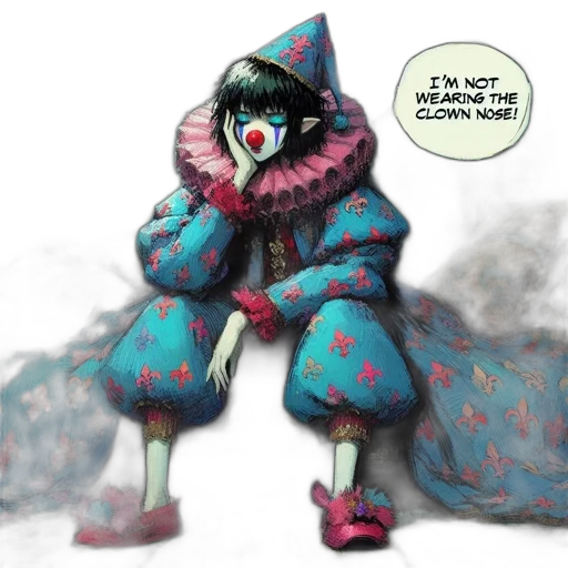 jacket, creature, mask, dress, concept art, cyberpunk, 3d render, comic book art transparent PNG cut-out