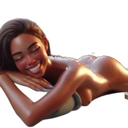 jewelry, photorealistic, concept art, 3d render, oil painting, woman, reclines, apparent transparent PNG cut-out
