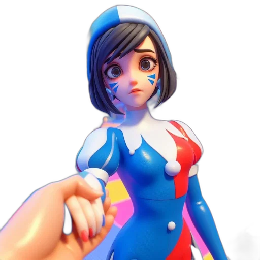 dress, face, robot, staff, 3d render, concept art, anime, comic book art transparent PNG cut-out